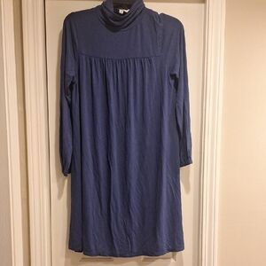 Blue Long Sleeve Dress